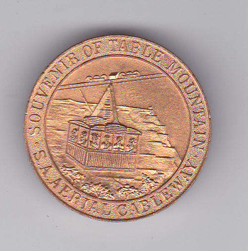 SOUVENIR OF TABLE MOUNTAIN - SA AERIAL CABLEWAY - MEDALLION