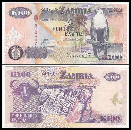 ZAMBIA100 KWACHA CH 03 9870407