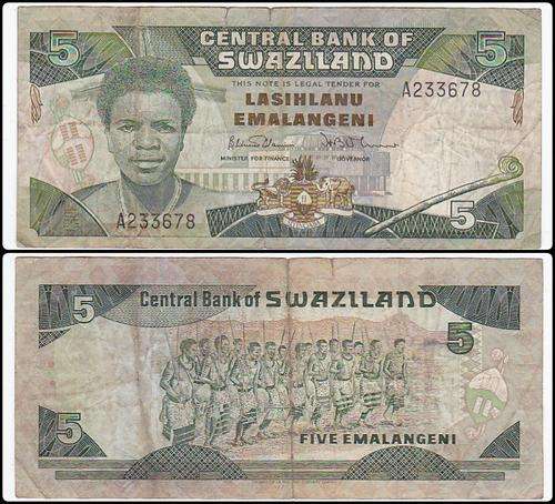 SWAZILAND 5 EMALANGENI NEW KING A233678