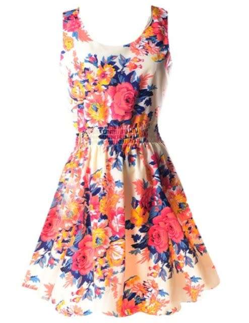 SUMMER FLORAL PRINT DRESS - SIZE: MEDIUM - PERFECT CHRISTMAS GIFT