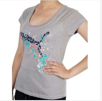 LADIES GREY PUMA FUN TEE BRAND NEW! (X-SMALL) R1 SPECIAL! DONT MISS OUT! BARGAIN BUY!
