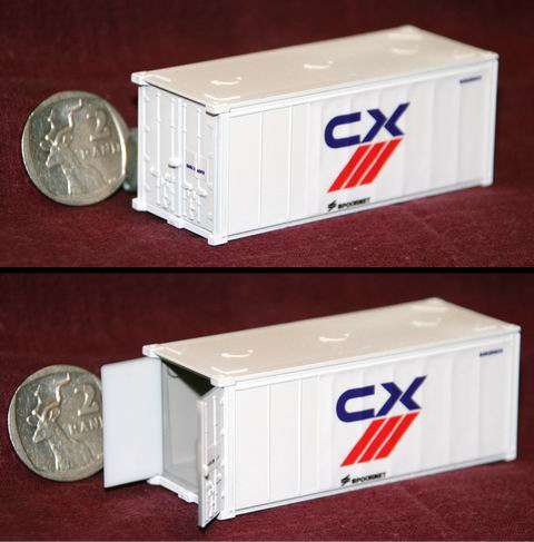 HO scale CMD HobbyLine CX containers