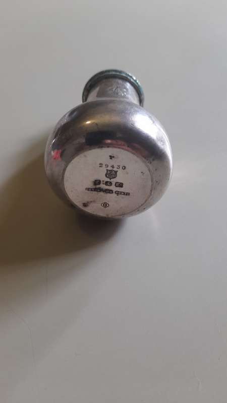 Old vintage silver salt dispenser