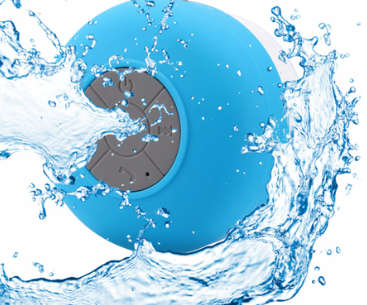 Bluetooth shower speaker - blue