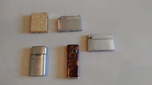 JOB LOT OF 5 STUNNING ANTIQUE LIGHTERS - AMAZING SET!