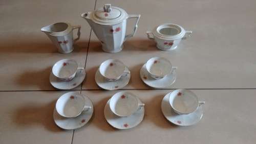 ANTIQUE GERMAN KEHICHESER 16-PIECE TEA SET - ULTRA RARE!!!