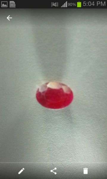 1.05ct NATURAL OVAL CUT RED RUBY ERV R8'640.00