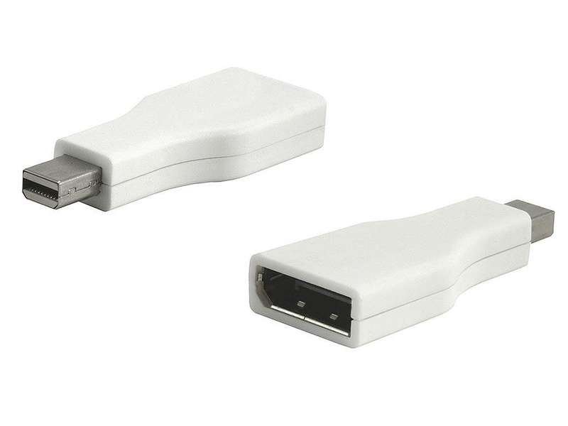 Male Mini Displayport (Thunderbolt) to Standard Displayport Female Adapter (Aluminium Unibody Macboo