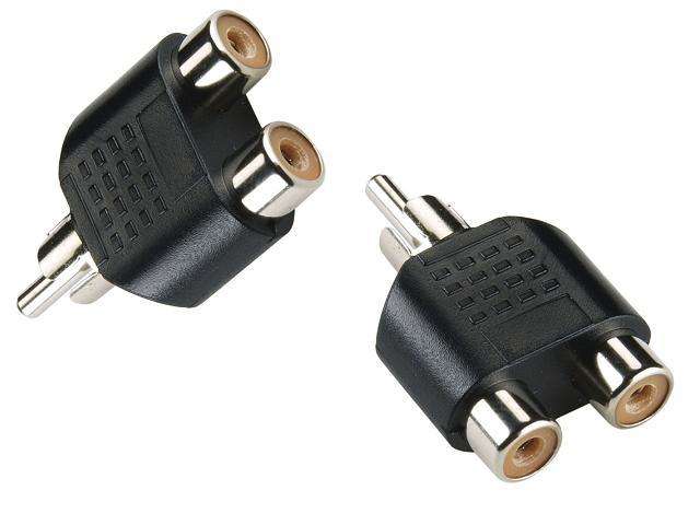 RCA Audio / Video Splitter Adapter (Y-Splitter) (RCA Male to 2 RCA Female)