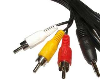 1.5 Meter Male 3.5mm to 3-RCA AV Cable (3.5mm to Composite video / Stereo Audio)