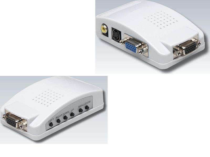 VGA to RCA / VGA to AV and VGA to Svideo Converter (PC to TV Converter, VGA to AV Converter)