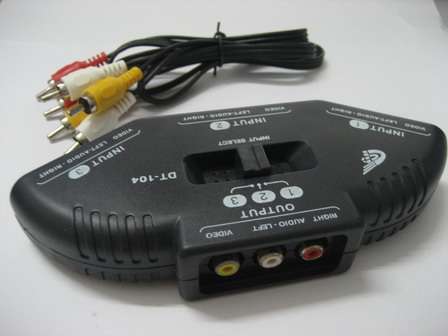 3x1 (3-port) RCA Switch / AV Selector / Composite Switch