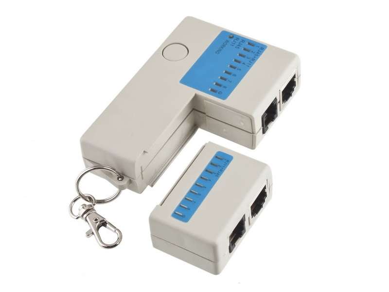 Network cable tester for UTP / STP Cable (RJ45) and telephone cable (RJ11)