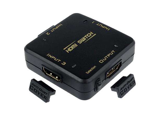 3 X 1 Manual HDMI Switch - Push Button Type