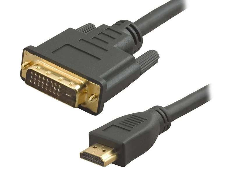 1.8 Meter HDMI to DVI Dual Link Cable - Gold Plated Connectors