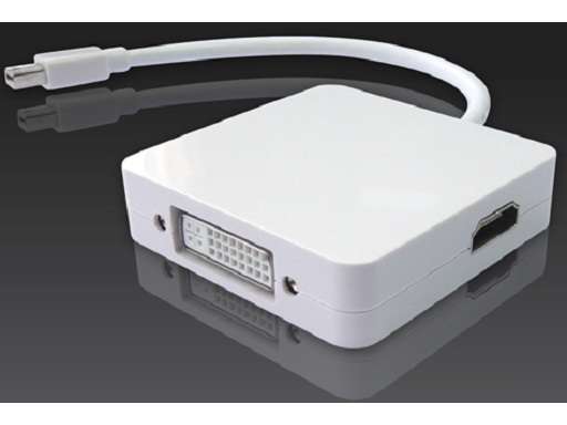 Male Mini Displayport to DVI-D, HDMI or Displayport Female Adapter (Apple Mac's and ATI cards)