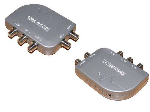 4 Way Powered / Active Compact Aerial / RF Amplifier (SLx) with F-Type Connectors