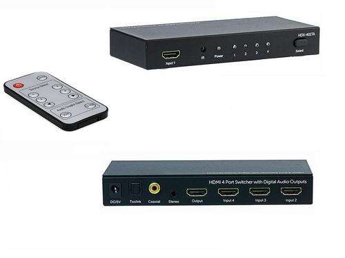 4x1 HDMI Switch with Optical Toslink, Digital Coaxial and Stereo Analog audio output - Revision 2