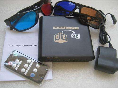 Realtime 2D to 3D Converter including pair of 3D glasses & IR Remote Control - Turn your 2D HDTV int