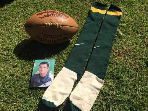 Vintage Leather Super Springbok Ball with Signed Card and socks!!!