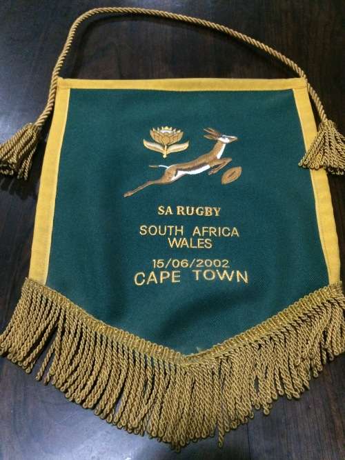 South Africa vs Wales 15/06/2002 pennant