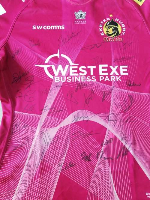 Exeter Chiefs Players Issue Match Jersey Signed by Team size 3XL