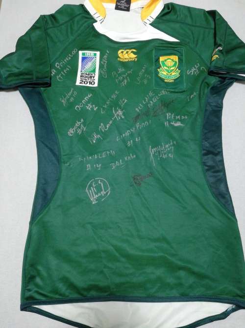 Springbok Women RWC 2010 match jersey signed no 17