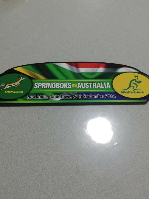 Springboks bs Australia 27.09.2014 Changeroom Plate