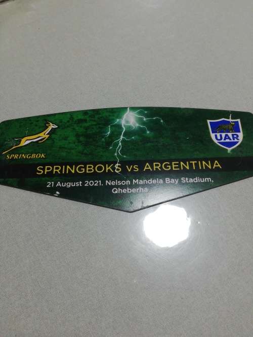 Springboks vs Argentina 21.08.2021 Changeroom Plate
