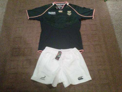 Springbok Players issue RWC 2011 Jersey with Shorts!!!
