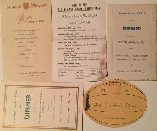 Rugby Menu's