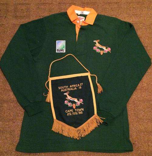 Springbok RWC 1995 Jersey with Players Pendant no 10!!!