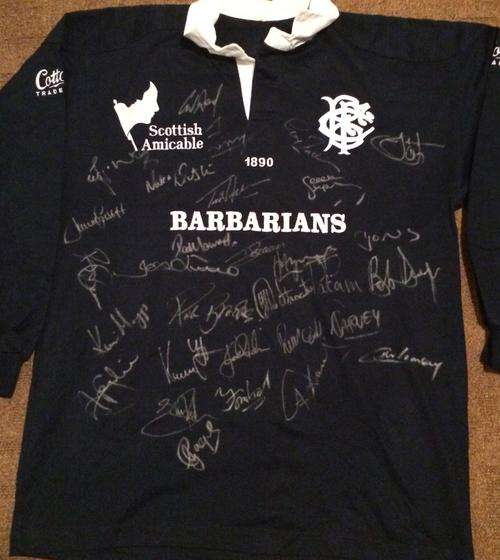 Signed Barbarian Training Jersey!!! Signed by legends!!