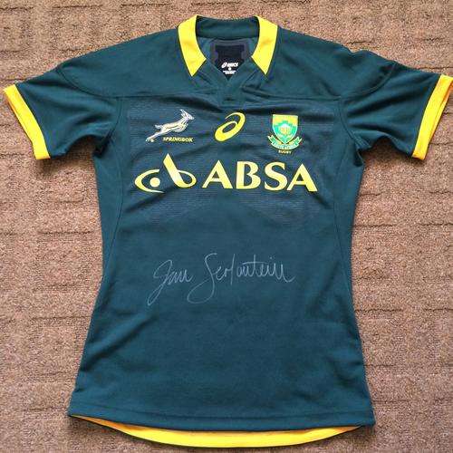 Springbok Players Issue Rugby Jersey signed by Jan Serfontein