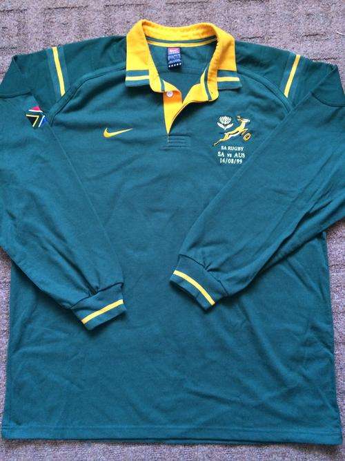 Springbok Rugby Jersey of Naka Dtrotske SA vs Aus 14/08/1999