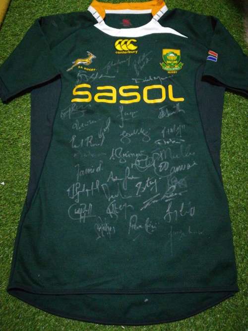 Springbok Jersey Players Replica signed by team!!