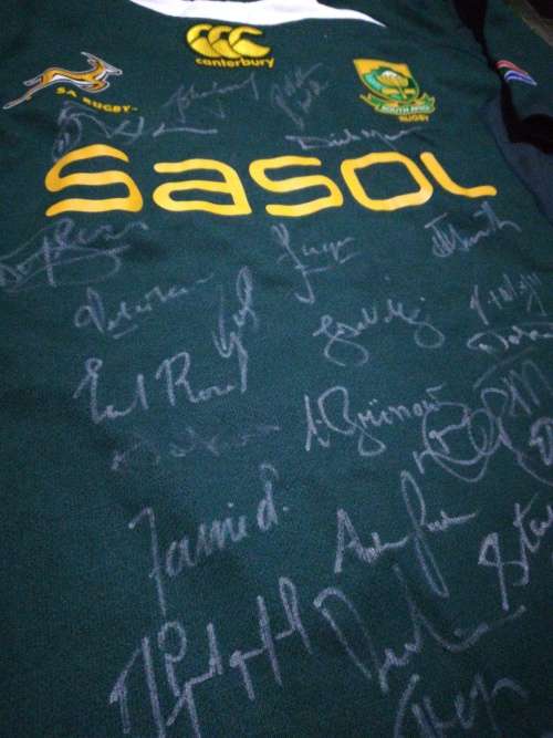 Springbok Jersey Players Replica signed by team!!
