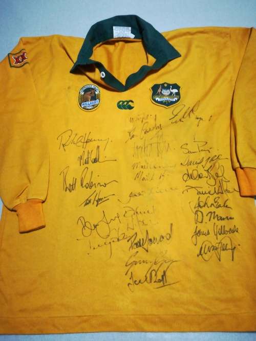 Australian Rugby Jersey signed by Team