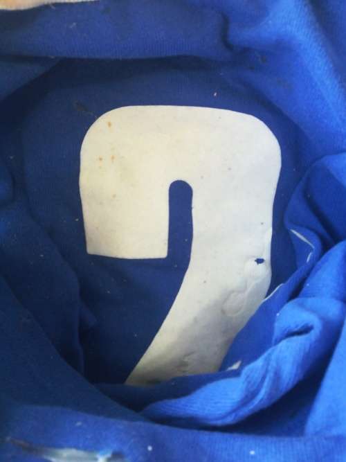 Italy Rugby Jersey no 2 previously framed