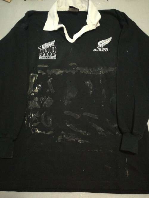 New Zealand 100 year Centenary Players issue jersey can be reframed