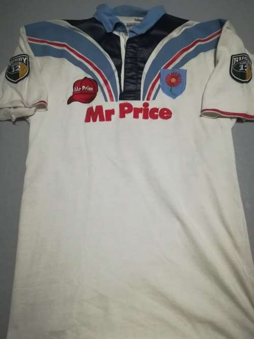 Bulls Super 12 White Jersey no 8 Adriaan Richter Very Rare!!