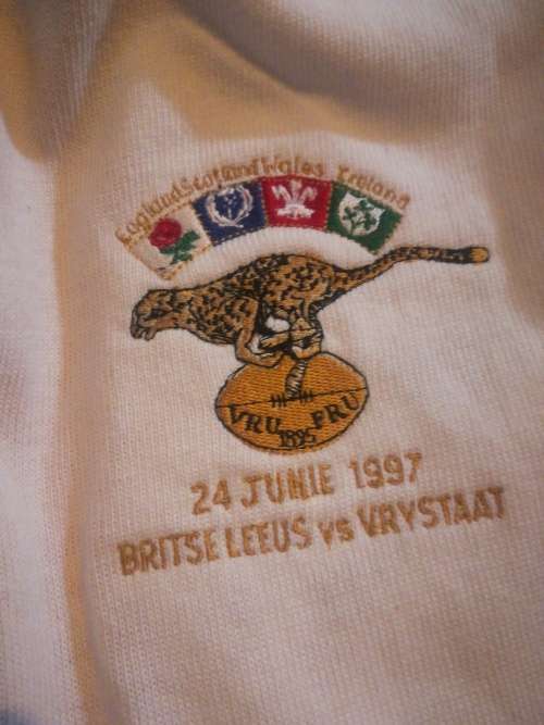 Cheetahs vs British Lions 1997 jersey, some glue marks