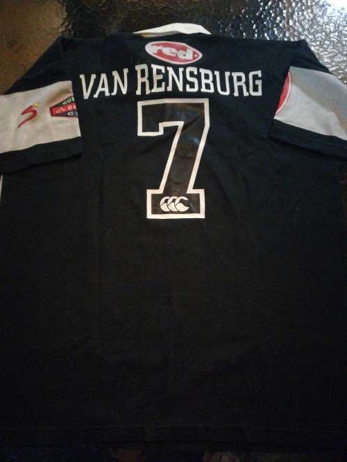 Sharks Currie Cup Matchworn jersey no 7 van Rensburg