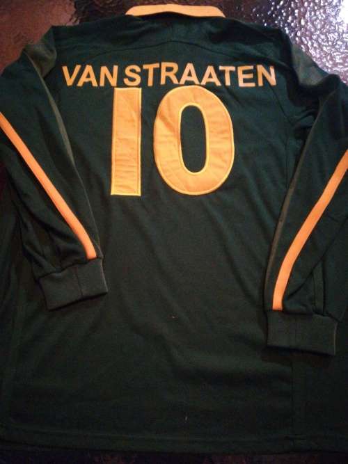 Springbok Rugby Jersey "Charles" SA vs France 10/11/2001 no 10 Braam van Straaten Rare!!!!