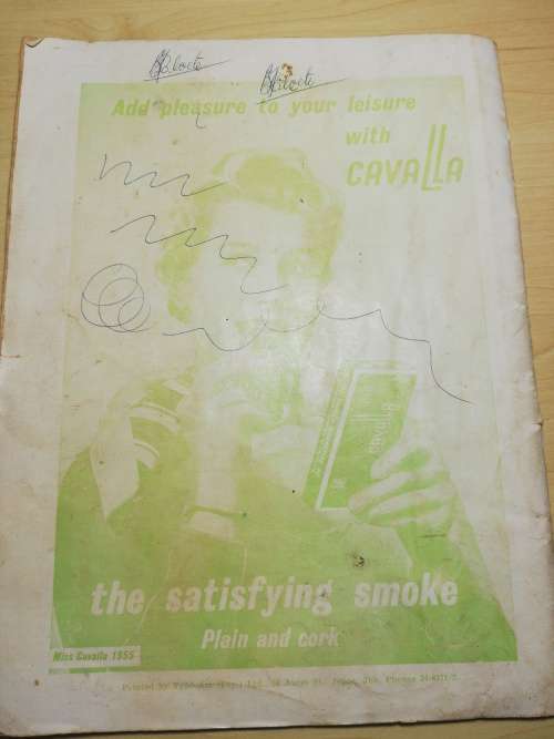 South Africa vs British Lions 06 August 1955 Match Programme!!