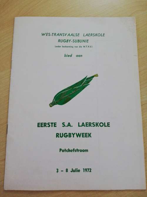 SA Schools Rugby Week 3-8 July 1972 programme