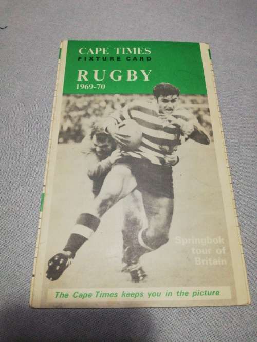 Fixture Card 1969/70 Springbok tour of Britain