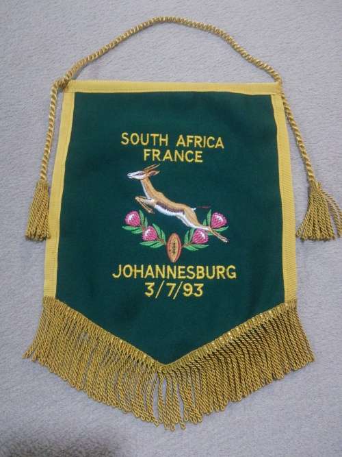 Springboks vs France 03.07.1993 pennant