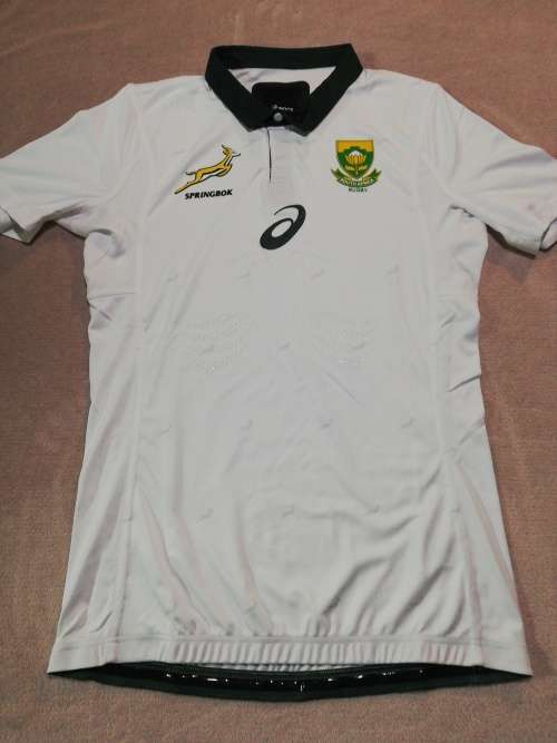 Springbok Players Issue White Jersey Size L