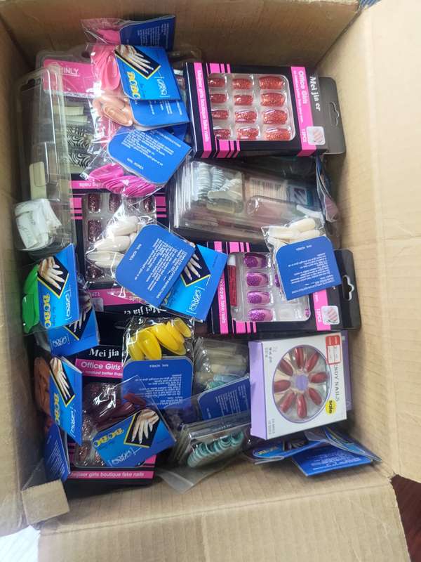 Box Full Of Nail Tips
